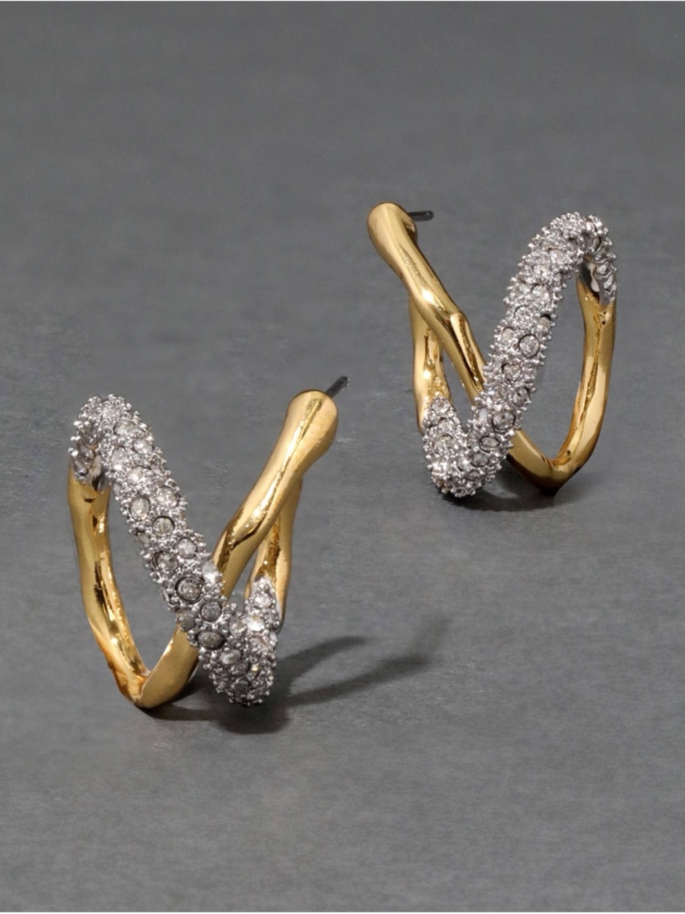 Alexis Bittar Solanales Twisted Orbit Hoop Earrings (MSRP $225)